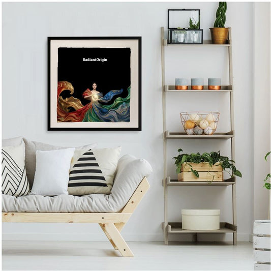 SingularityZ RadiantOrigin RGB | Metastatic Light, Resting Still Framed Silk Print